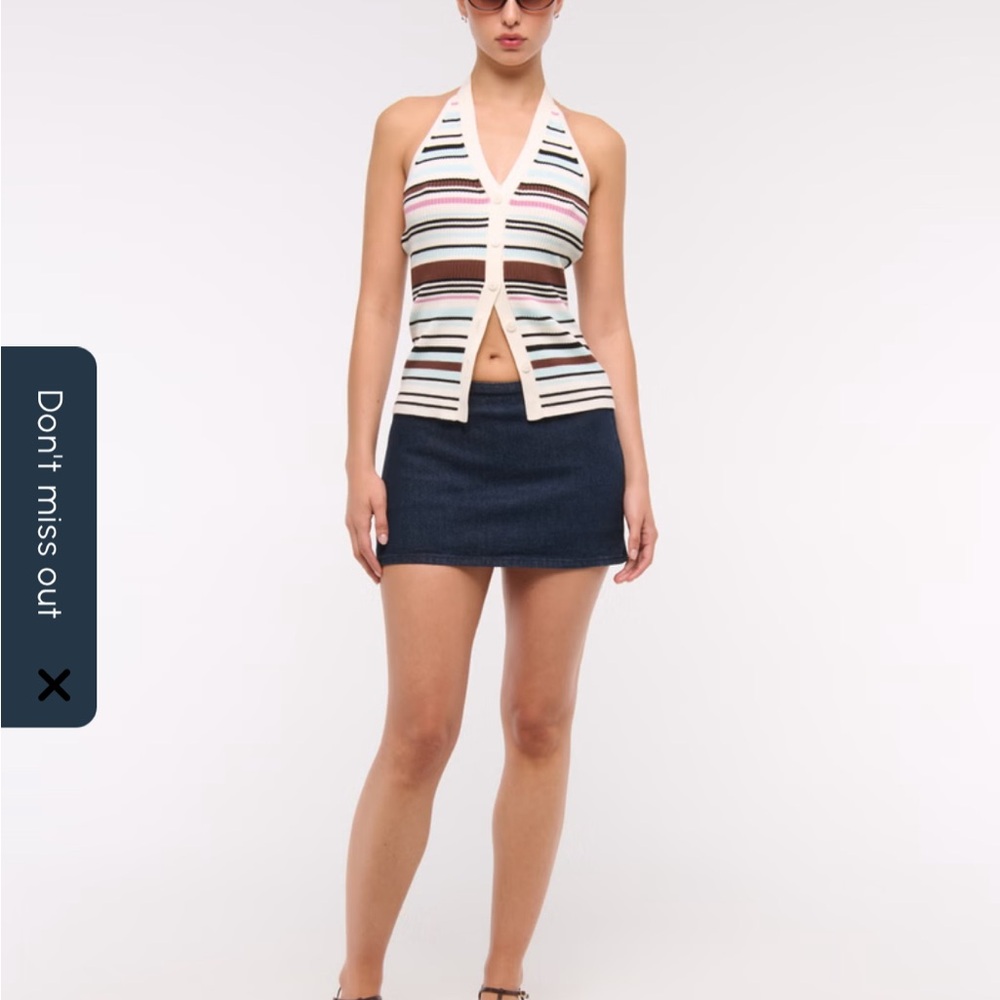 NWT Abercrombie Ribbed Halter Sweater Vest - Picture 3 of 4